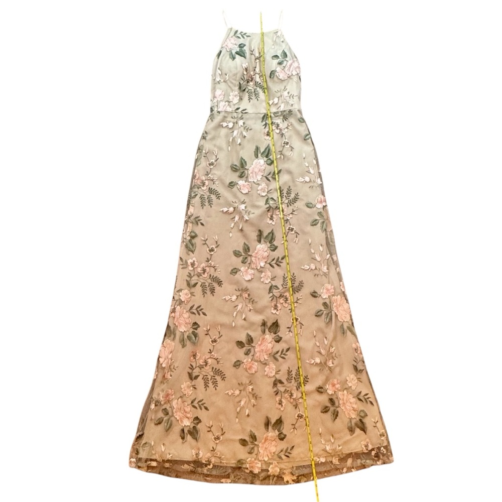 Jenny Yoo Cream Halter Maxi Gown for Weddings - Picture 14 of 16